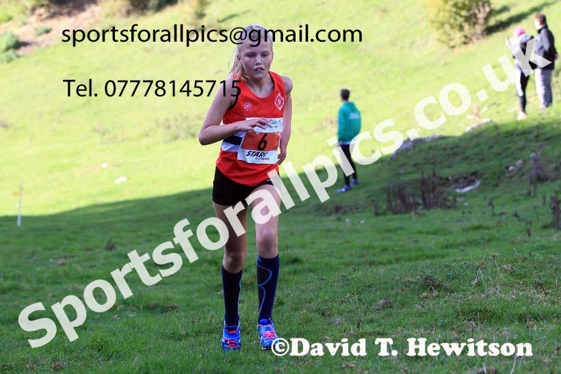 Girls under-13s, 2022 NECAA Cross Country Relays, Thornley Hall Farm, Peterlee, County Durham, October 15th. Photo: David T. Hewitson/Sports for All Pics